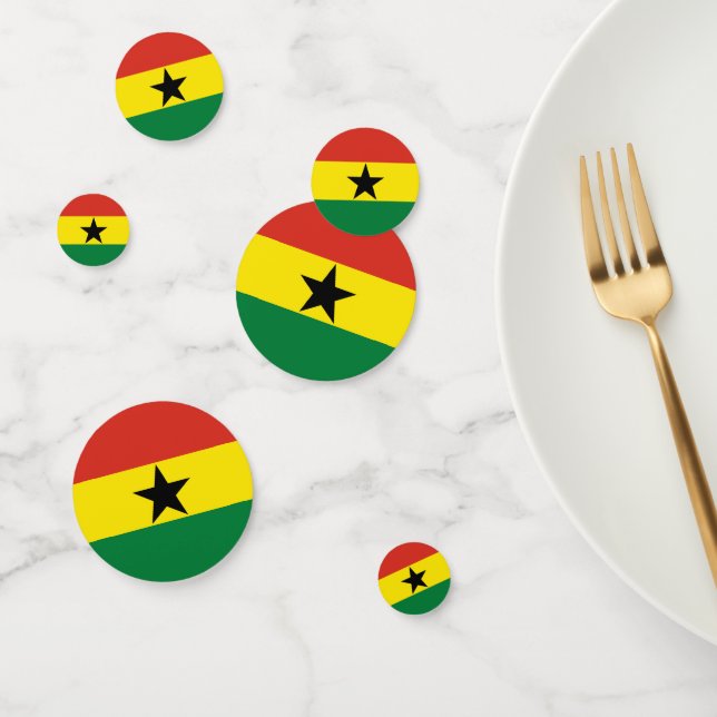 Ghana-Flagge Konfetti (Gruppe)