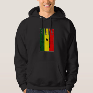 Ghana-Flagge Kunst Afrikanisches Land Retro Vintag Hoodie