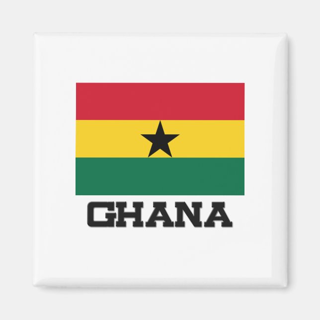 Ghana-Flagge Magnet (Vorne)