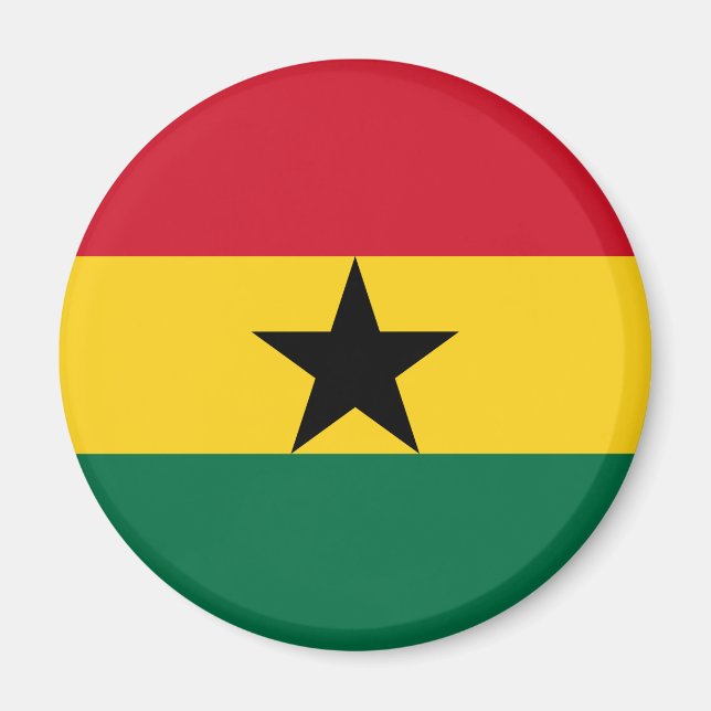 Ghana-Flagge Magnet (Vorne)