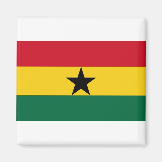 Ghana-Flagge Magnet (Vorne)