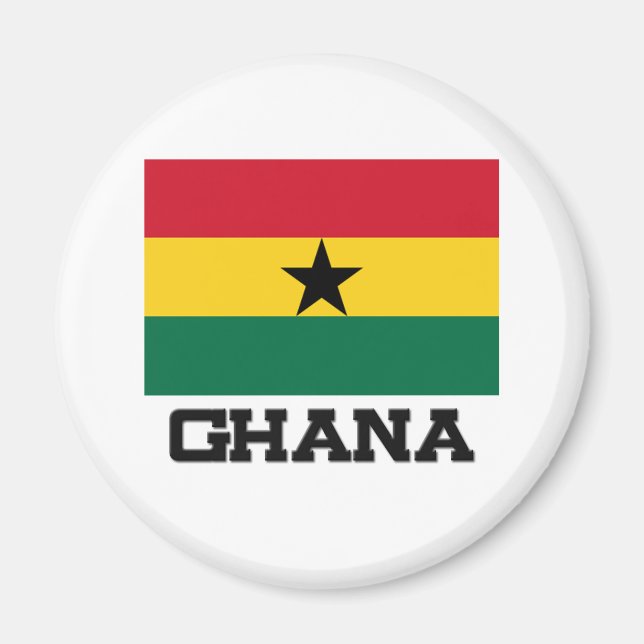 Ghana-Flagge Magnet (Vorne)