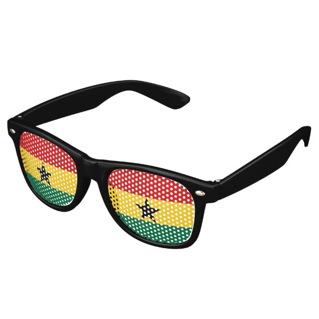 Ghana-Flagge Partybrille (Schrägansicht)