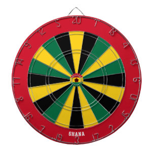 Ghana-Flagge Patrioten Bullseye Dartscheibe