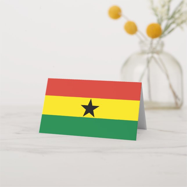 Ghana-Flagge Platzkarte (Vorderseite)