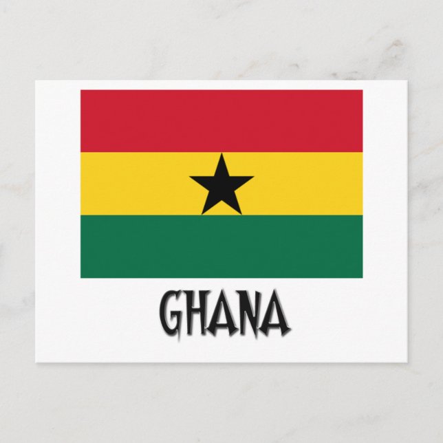 Ghana-Flagge Postkarte (Vorderseite)