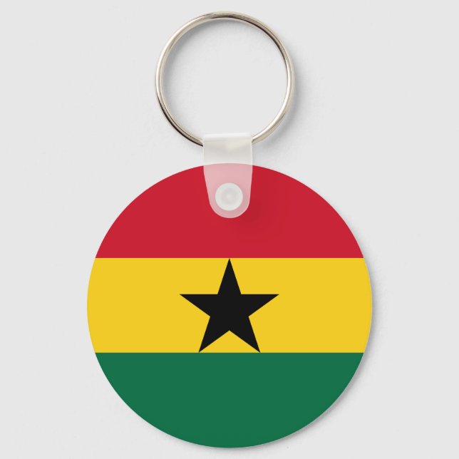 Ghana-Flagge Schlüsselanhänger (Vorderseite)