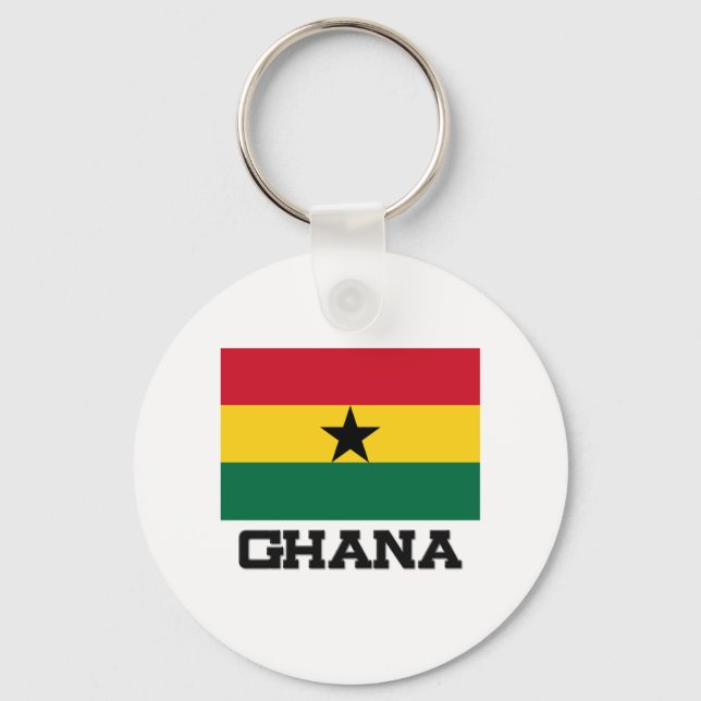 Ghana-Flagge Schlüsselanhänger (Vorderseite)