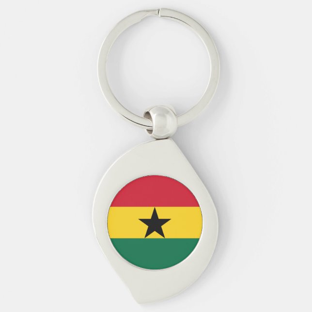 Ghana-Flagge Schlüsselanhänger (Vorderseite)