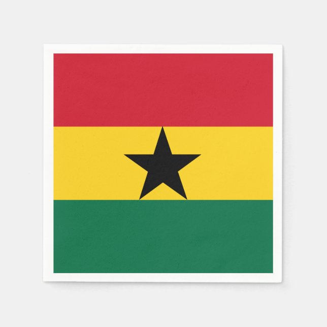 Ghana-Flagge Serviette (Vorderseite)
