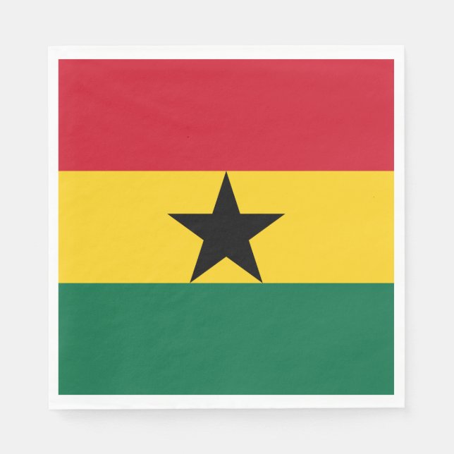 Ghana-Flagge Serviette (Vorderseite)