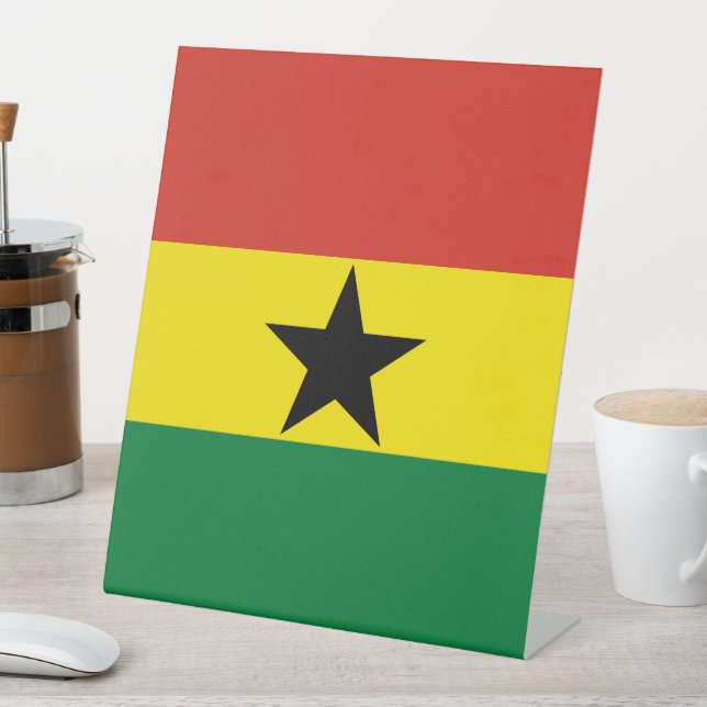 Ghana-Flagge Sockelschild (In Situ)