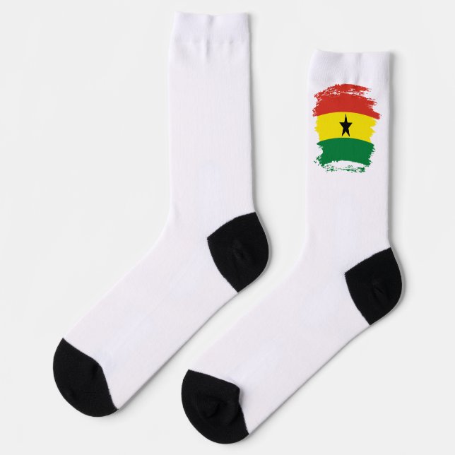 Ghana-Flagge Socken (Linkes Detail)