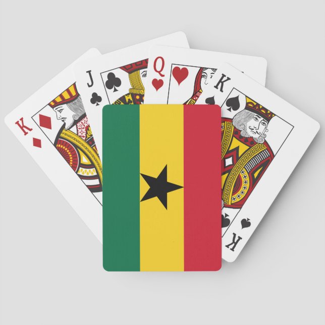 Ghana-Flagge Spielkarten (Rückseite)