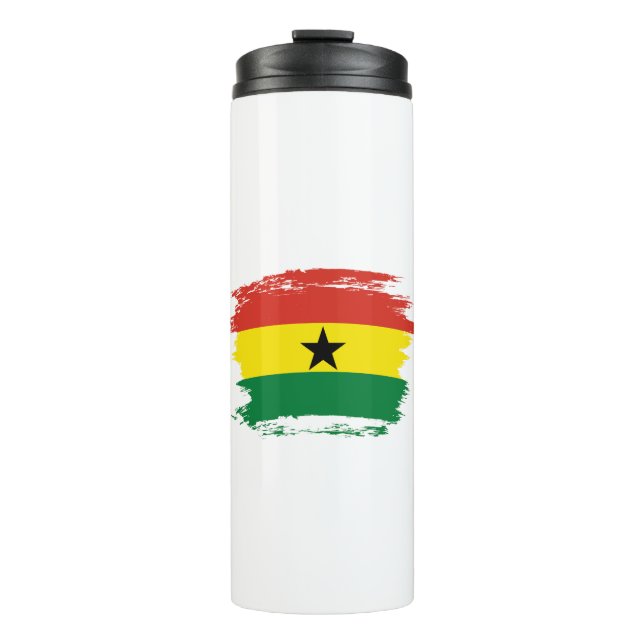 Ghana-Flagge Thermosbecher (Vorderseite)