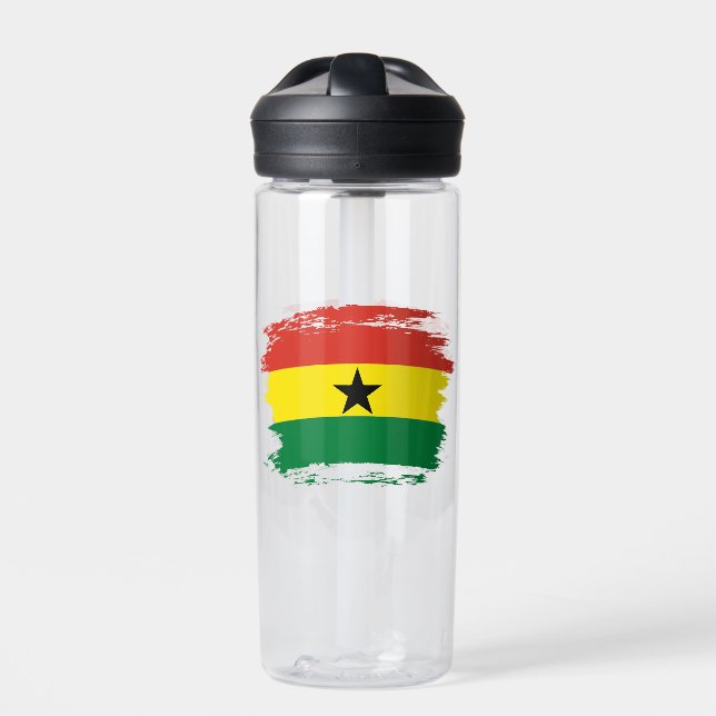 Ghana-Flagge Trinkflasche (Vorderseite)