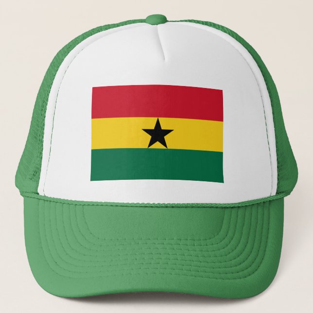 Ghana-Flagge Truckerkappe (Vorderseite)