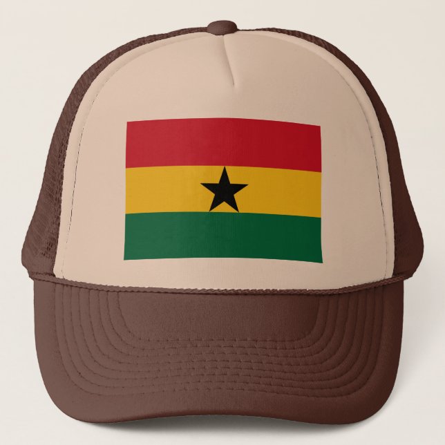 Ghana-Flagge Truckerkappe (Vorderseite)
