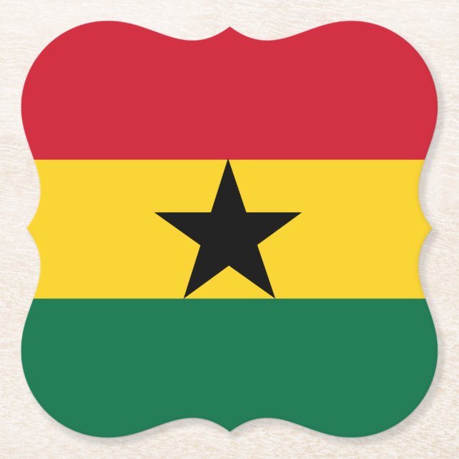 Ghana-Flagge Untersetzer (Vorderseite)