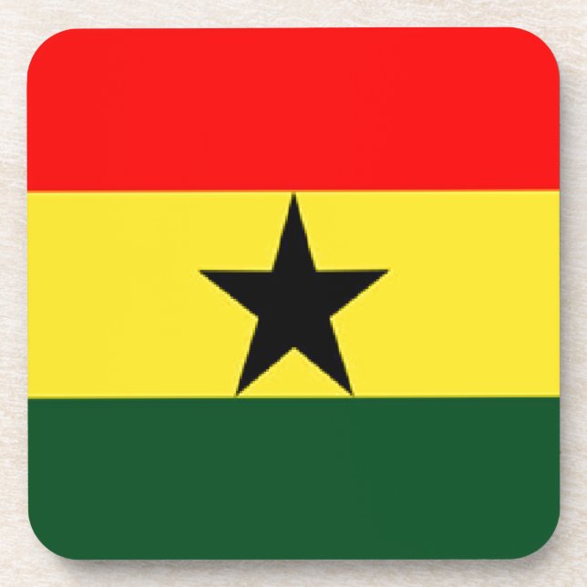 Ghana-Flagge Untersetzer (Vorderseite)