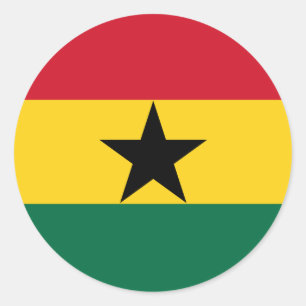 Ghana-Flaggen-Aufkleber Runder Aufkleber
