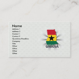 Ghana-Flaggen-Karte 2,0 Visitenkarte