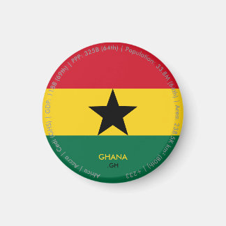 Ghana-Flaggen-Magnet Magnet