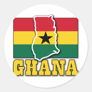Ghana-Flaggenland Runder Aufkleber