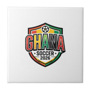 Ghana Fußball 2026 Fußball Fett Land Schriftzug R Fliese