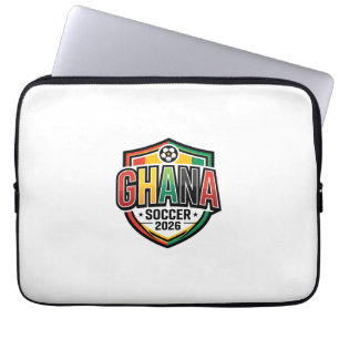 Ghana Fußball 2026 Fußball Fett Land Schriftzug R Laptopschutzhülle