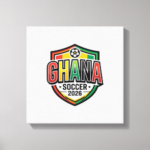 Ghana Fußball 2026 Fußball Fett Land Schriftzug R Leinwanddruck