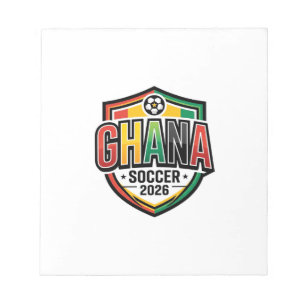 Ghana Fußball 2026 Fußball Fett Land Schriftzug R Notizblock