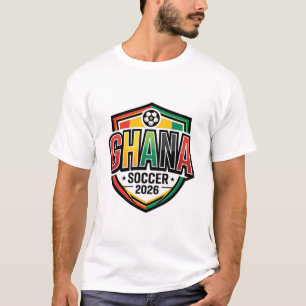 Ghana Fußball 2026 Fußball Fett Land Typografie R T-Shirt