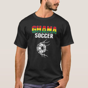 Ghana Fußball im Netz Tor ghanischer Fußball Fan T-Shirt