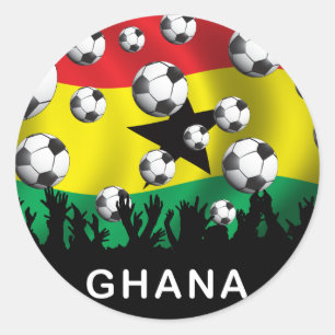 Ghana-Fußball Runder Aufkleber