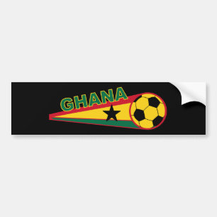 Ghana-Fußball- und -flaggenentwurf Autoaufkleber