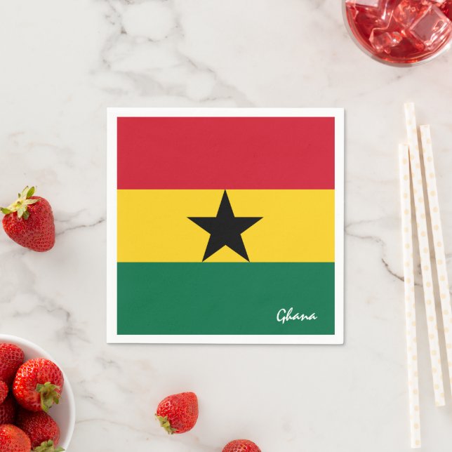 Ghana-Ghana-Fahne-Party-Mode /Sportfans Serviette (Beispiel)
