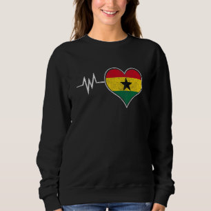 Ghana Ghana Herz Liebe Proud Melanin Flag 2 Sweatshirt