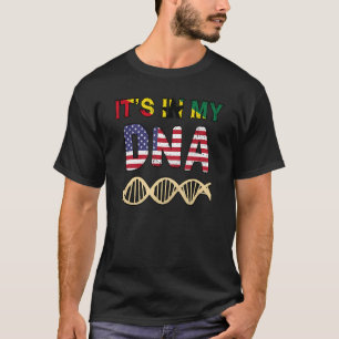 Ghana Ghanaia America American Flag Hand gemischt T-Shirt