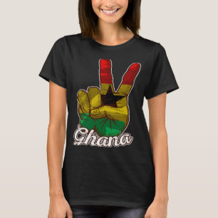 Ghana Ghanaian Heart Liebe Proud Melanin Flag T-Shirt