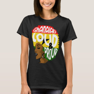 Ghana Ghanaian Heart Liebe Proud Melanin Flaggenpr T-Shirt
