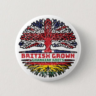 Ghana Ghanaian UK Vereinigtes Königreich British T Button