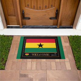 Ghana & Ghanian Flaggenhaus matte/sports Willkomme Fußmatte