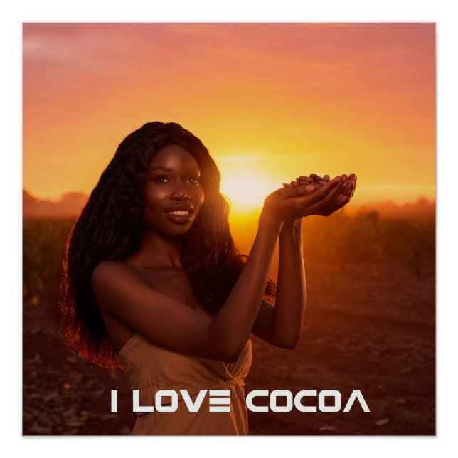 GHANA - I LOVE COCOA POSTER (Vorderseite)