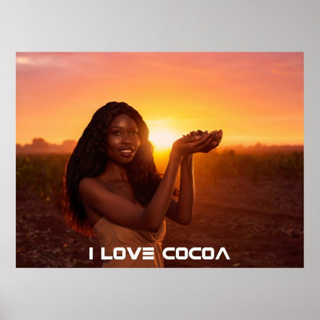GHANA - I LOVE COCOA POSTER (Vorne)
