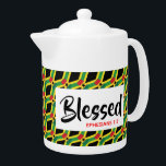 GHANA JAMAICA - Christliches Kulturerbe<br><div class="desc">Feiern Sie Ihren Glauben und Ihre GHANA und JAMAICA Erbe, wenn Sie als Nächstes genießen, Ihren heißen Drink in diesem stilvoll gestalteten Teekessel zu machen. Karte Kontur von GHANA auf JAMAICA Fahne, in einem diagonalen Fliesenmuster, mit Schrift Referenz Ephesians 1:3 (gesegnet mit jedem spirituellen Segen). Dies wäre ein ideales Geschenk...</div>
