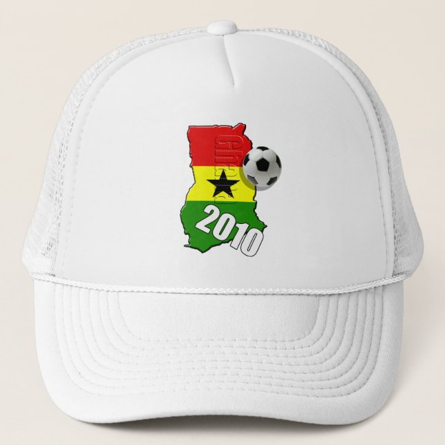 Ghana-Kartenflagge der Ghana-Fußballgeschenke Truckerkappe (Vorderseite)