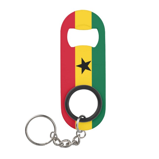 Ghana National Flag Patriotic Mini Flaschenöffner (Vorderseite)
