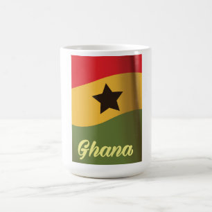 Ghana National Flag Vintages Reiseplakat Kaffeetasse
