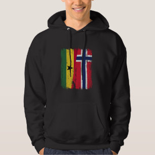 Ghana Norwegen Halbe Flagge Ghanaische Norwegische Hoodie